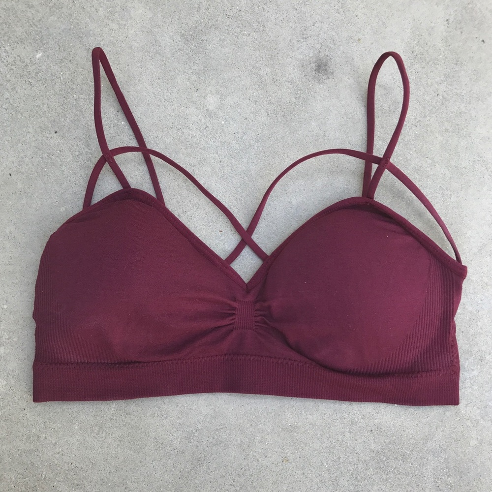 Urban Outfitters Maroon Bralette/Sports Bra Size M